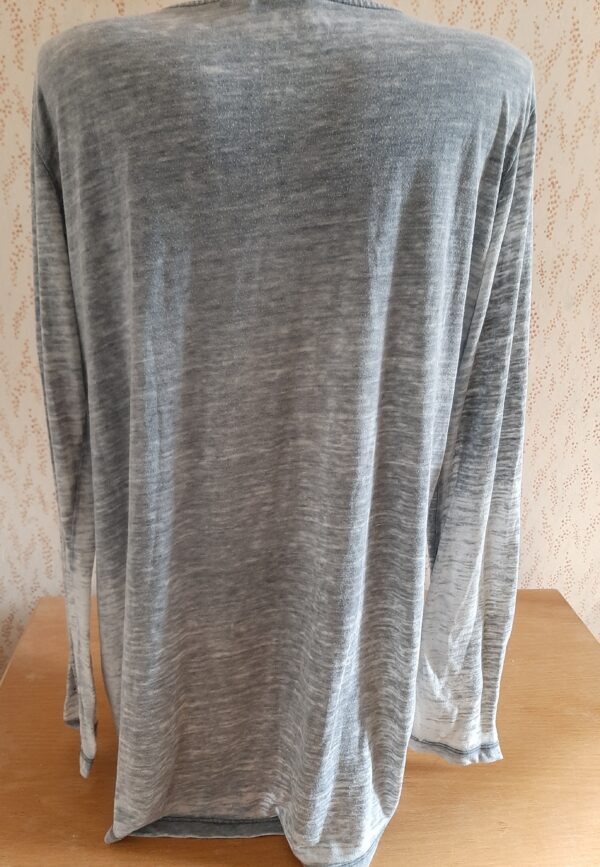 Box#88 Tom Tailor Langarmshirt L 42 Shirt grau Glitzer Steinchen Damen langam Longsleeve – Bild 3