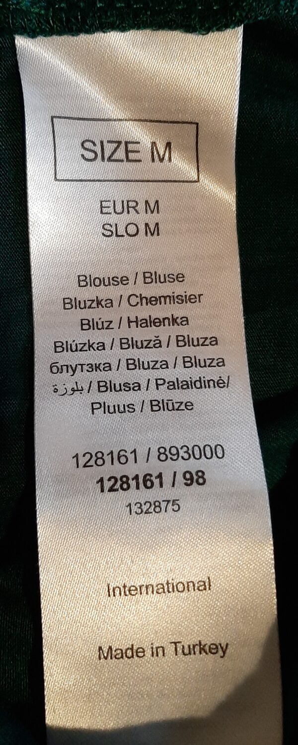 Box#88 Orsay dünnes 3/4 armshirt Shirt Blusenshirt Damen M passt S 36/38 grün Glitzer schwarz grau – Bild 5