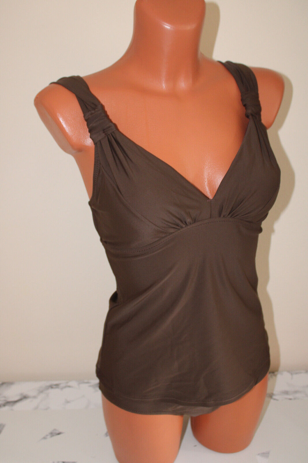 Box#37 heine Tankini XS 34A braun Bade Top & Slip Bademode Badeanzug Polster