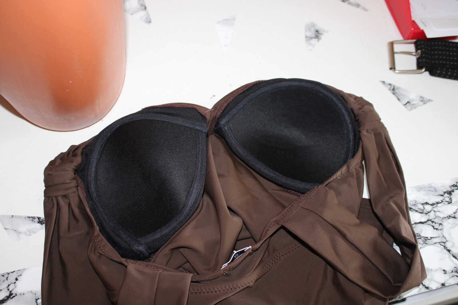 Box#37 heine Tankini XS 34A braun Bade Top & Slip Bademode Badeanzug Polster – Bild 7