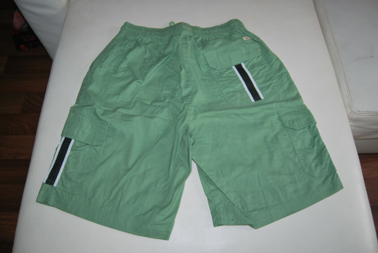 Box#65 John F. Gee Herren kurze Hose 04 S Sommer Shorts grün elastischer Bund – Bild 3