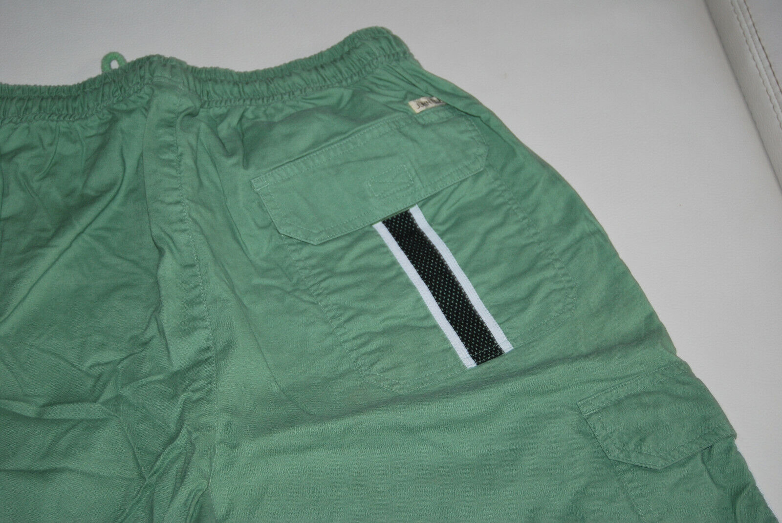 Box#65 John F. Gee Herren kurze Hose 04 S Sommer Shorts grün elastischer Bund – Bild 4