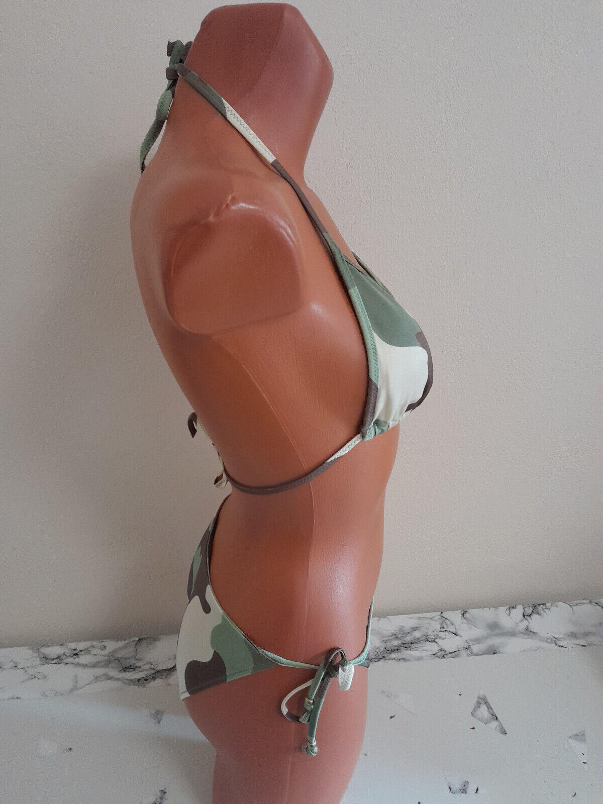 Box#39 bruno banani 2 tlg Neckholder Bikini XS 34 A B Camouflage BH & Slip Top – Bild 4