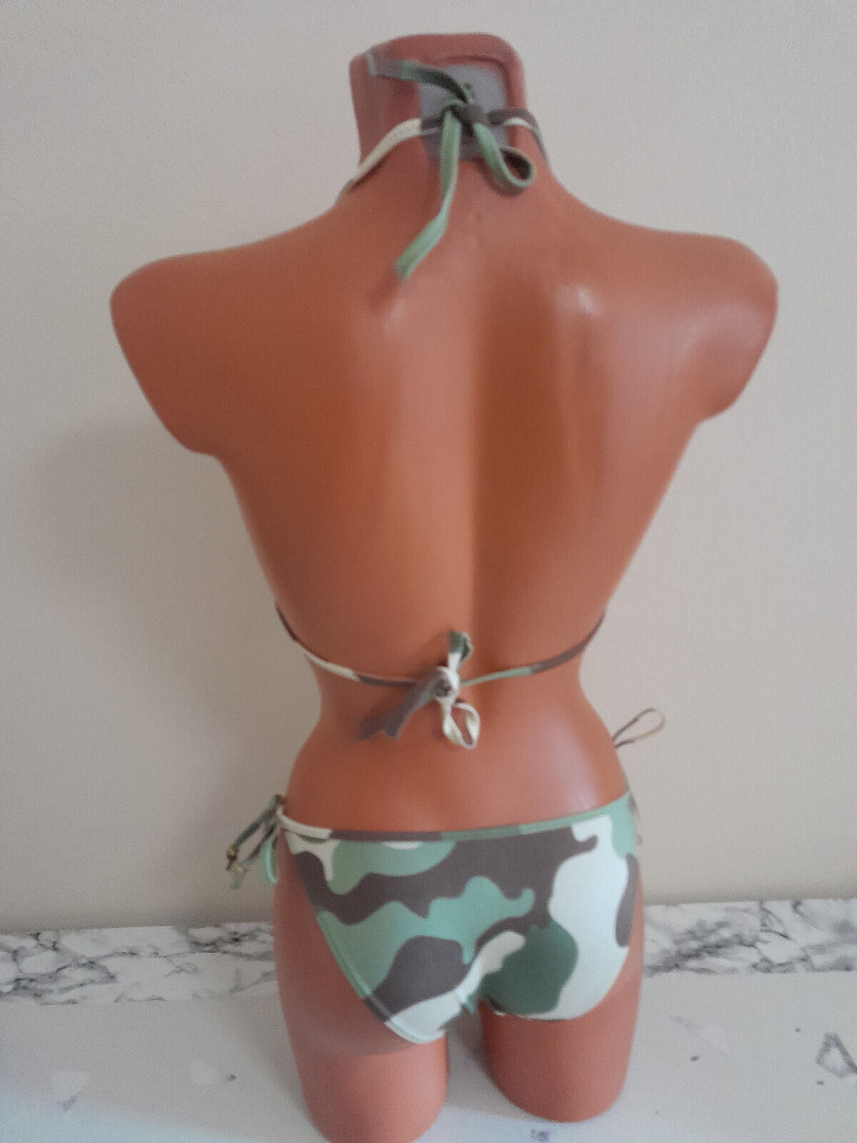 Box#39 bruno banani 2 tlg Neckholder Bikini XS 34 A B Camouflage BH & Slip Top – Bild 5
