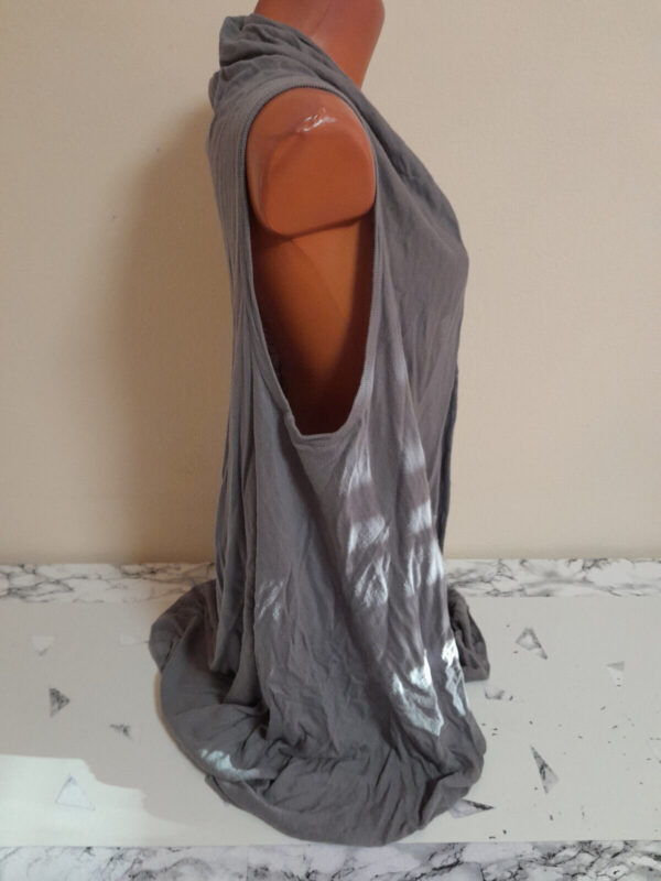 Box#42  Esprit lange Strick Weste XL passt 42 Cardigan ärmellos offen grau – Bild 3