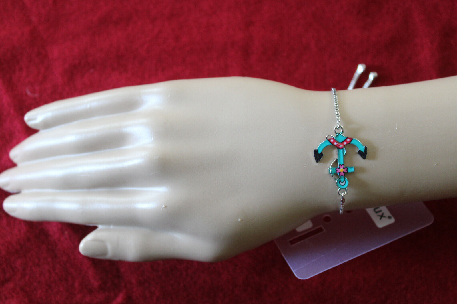 Scarlet Bijoux Armkette Armband silbern Modeschmuck flexible Größe Anker