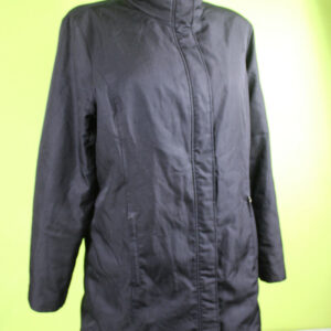 s.Oliver Kurzmantel M 38 Mantel schwarz Damen lange Jacke Übergang mittelwarm