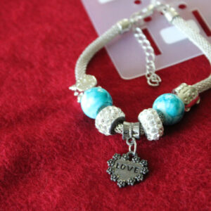 Scarlet Bijoux Armkette Armband Bettlerarmband mit Anhänger Modeschmuck silbern