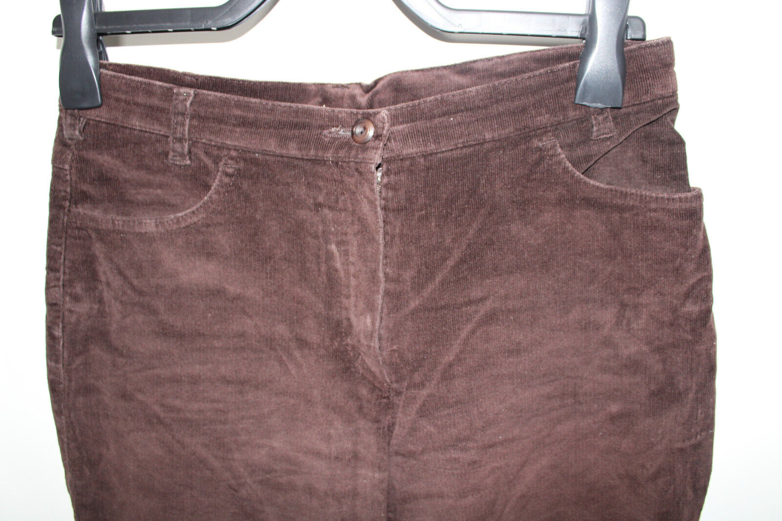 Cordjeans Jeans braun Kurzgröße 19 S 36 L28 Jeanshose Cordhose stretchig Kord – Bild 2